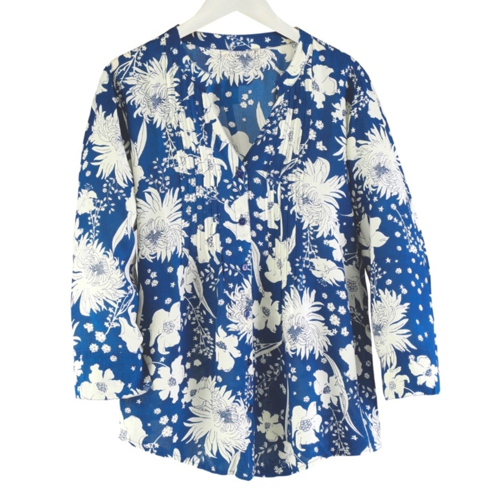 Old Navy 3/4 sleeve floral top Sz M